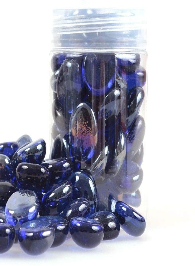 Luckymorden Round Marbles Aquarium Pebbles | Aquarium Decorations & Fillers | Blue Shiny Pebble Marble for Vase Fillers Outdoor/Indoor | Garden Decoration (500g 50 pcs Blue) - Image 4